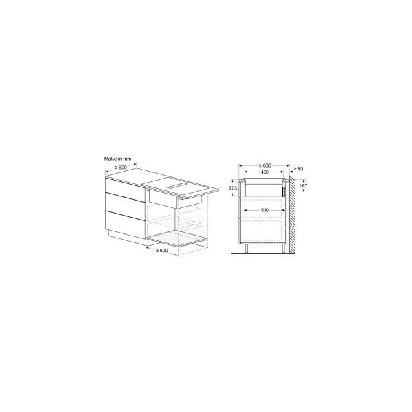 Siemens ED711FQ15E EEK: B Induktionskochfeld mit Dunstabzug, Glaskeramik, 70cm breit, Ab-/Umluft, reStart, Timer, Kindersicherung, schwarz