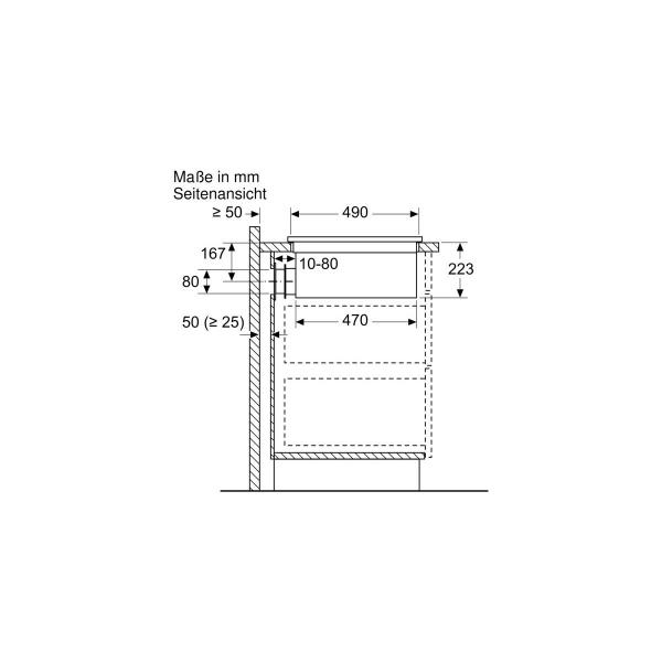 Siemens ED711FQ15E EEK: B Induktionskochfeld mit Dunstabzug, Glaskeramik, 70cm breit, Ab-/Umluft, reStart, Timer, Kindersicherung, schwarz