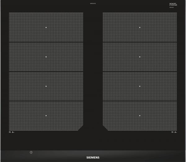 Siemens EX675LXC1E iQ700 Autarkes Induktionskochfeld, 60 cm breit, Facetten Design, Dual LightSlider-Bedienung, schwarz