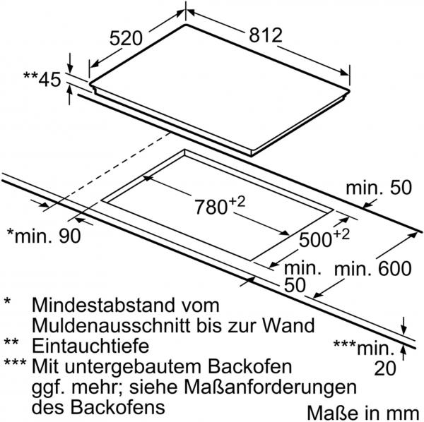 Siemens ET875LMP1D iQ500 Autarkes Glaskeramik Kochfeld, Glaskeramik, 80 cm breit, reStart, Dual lightSlider, schwarz