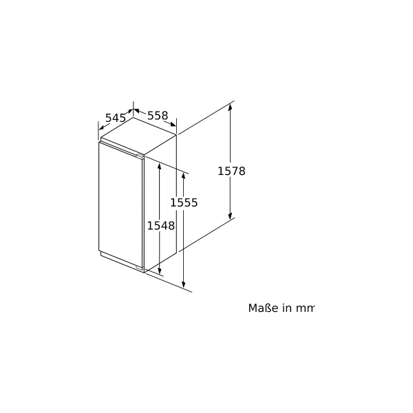 Siemens KI72LADE0 iQ500 Einbaukühlschrank, mit Gefrierfach, Nischenhöhe: 158 cm, 248l, Festtürtechnik, superCooling, hyperFresh