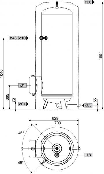 STIEBEL ELTRON SHW 300 S Standspeicher, EEK: C , 300 Liter, geschlossen (182121)