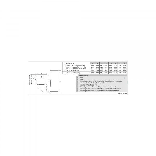 Siemens KG39EAWCA iQ500 Stand Kühl-Gefrierkombination, 60cm breit, 343l, hyperFresh, lowFrost, weiß