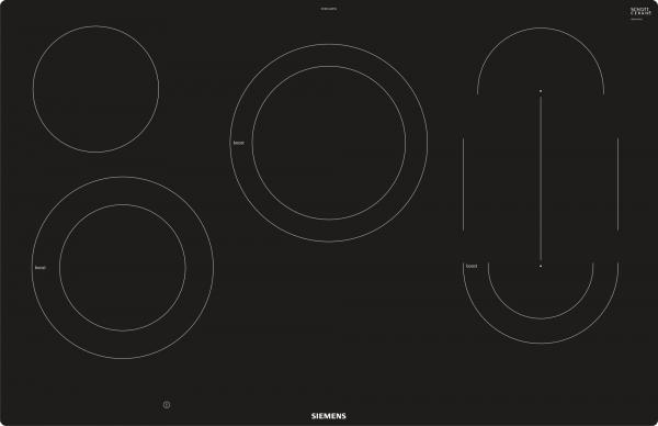 Siemens ET801LMP1D iQ500 Autarkes Glaskeramik Kochfeld, Glaskeramik, 80 cm breit, reStart, Kombi-Zone, schwarz
