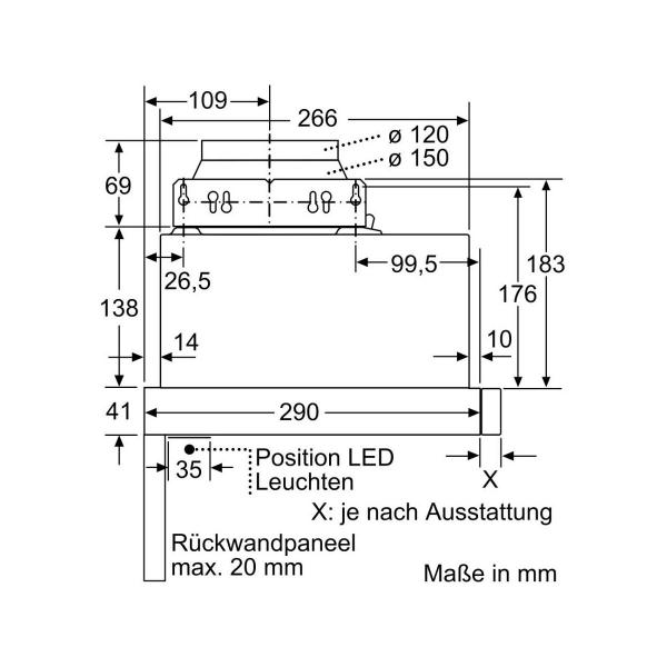 Siemens LI94LB530 EEK:A iQ300 Flachschirmhaube, 90 cm, 412 m³/h, LED, iQdrive, silbermetallic