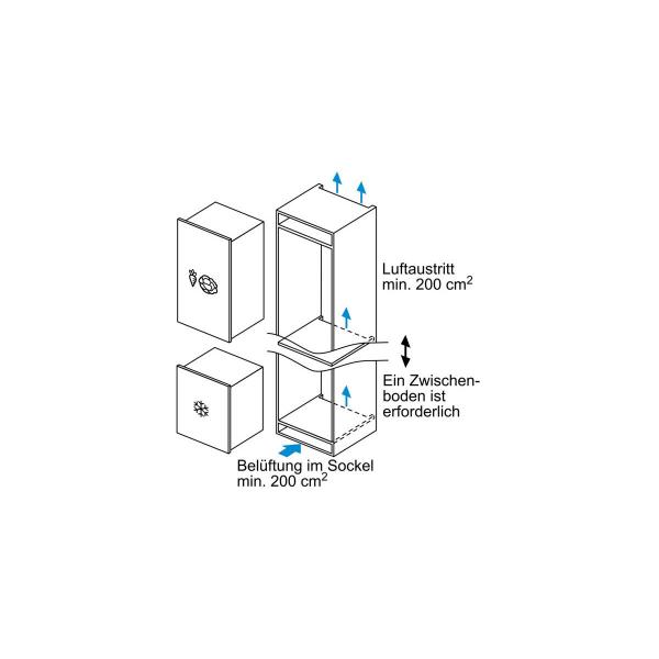 Siemens GI21VAFE0 iQ500 Einbau Gefrierschrank, Nischenhöhe: 88 cm, 97 L, Flachscharnier, lowFrost, freshSense