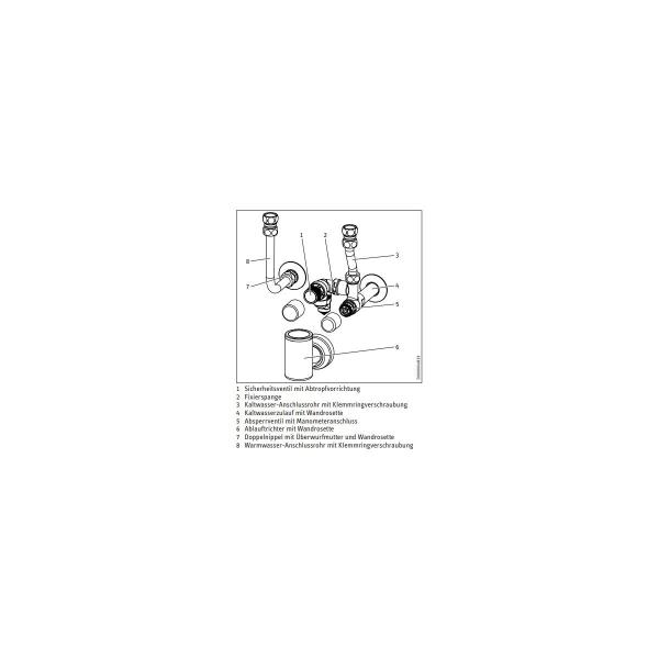 STIEBEL ELTRON KV 30 Sicherheitsgruppe für geschlossene Warmwasser-Wandspeicher (238957)