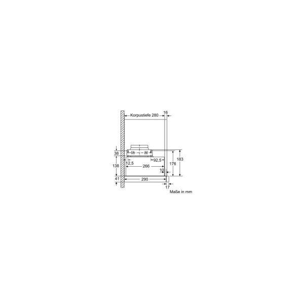 Siemens LI64LA521 EEK: B Flachschirmhaube, 60cm breit, Ab-/Umluft, 3 Leistungsstufen, silbermetallic