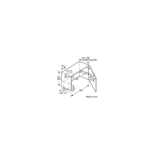 Siemens LI64LA521 EEK: B Flachschirmhaube, 60cm breit, Ab-/Umluft, 3 Leistungsstufen, silbermetallic