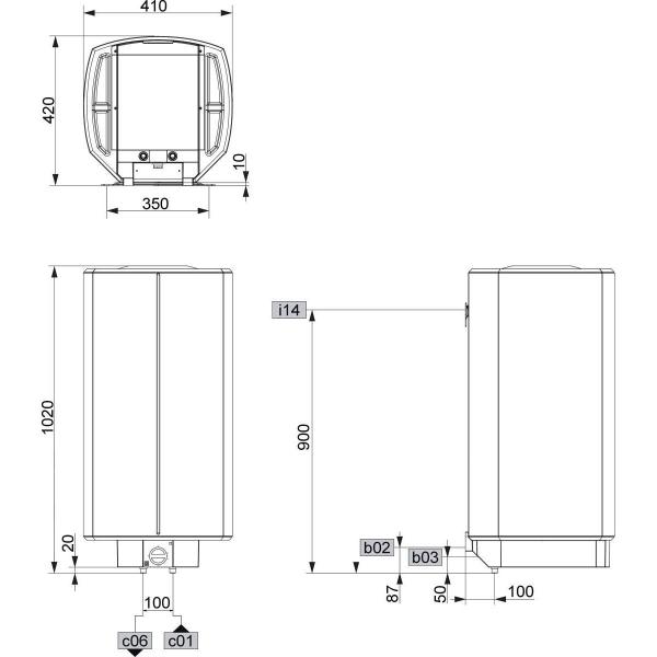 STIEBEL ELTRON HFA/EB 80 Z Wandspeicher, EEK: C, 6kW, 80 Liter, Boilerfunktion (073112)