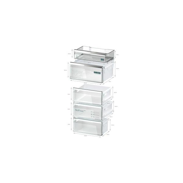 Siemens KG39NAIAT iQ500 Stand Kühl- Gefrierkombination, 60cm breit, 309L, NoFrost, freezerLight, hyperFresh, bottleCooler, antiFingerprint, Edelstahl