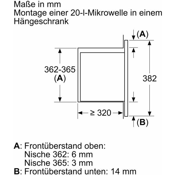 Siemens BF523LMB3 Einbau Mikrowelle, 800 W, 20 L, Hydrolyse, cookControl7, LED-Beleuchtung, schwarz/edelstahl