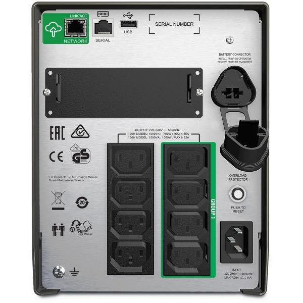 Schneider Electric APC Smart-UPS, 1500VA, LCD 230V, 8 IEC C13-Stecker (SMT1500IC)