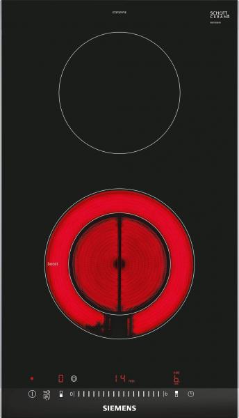 ARDEBO.de Siemens ET375FFP1E Domino-Kochstelle, Glaskeramik, 30cm breit, Kindersicherung, schwarz