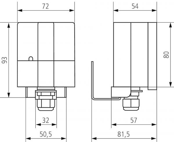 Theben LUNA 133 KNX Helligkeitssensor, 1 - 100000 lx, IP 54 (1339200)