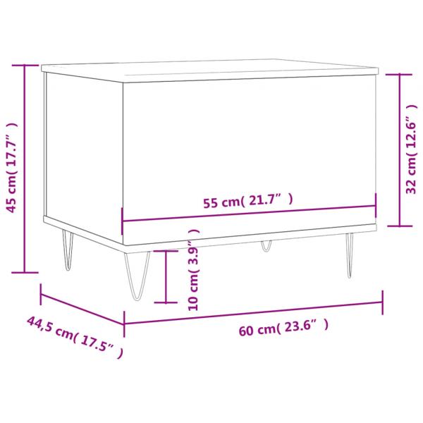 Couchtisch Betongrau 60x44,5x45 cm Holzwerkstoff