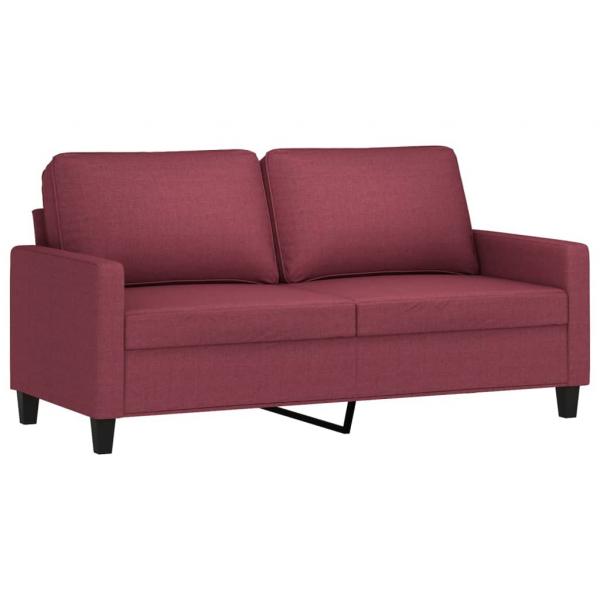 2-Sitzer-Sofa Weinrot 140 cm Stoff