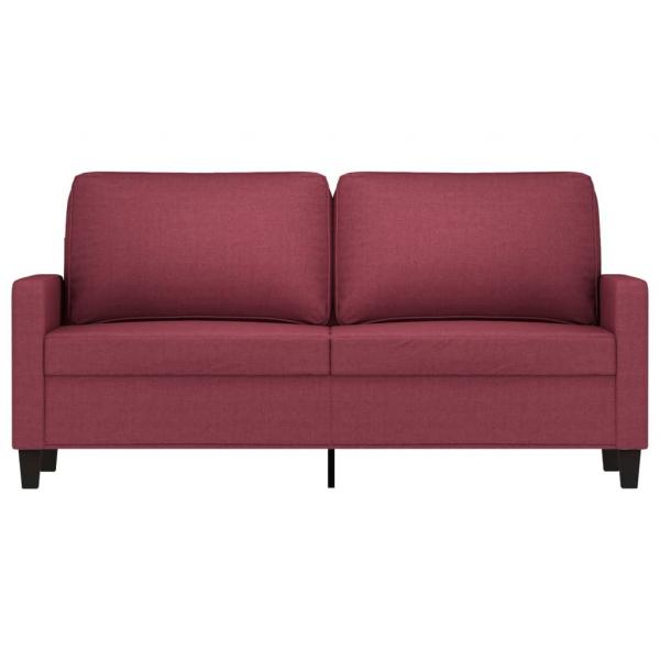 2-Sitzer-Sofa Weinrot 140 cm Stoff