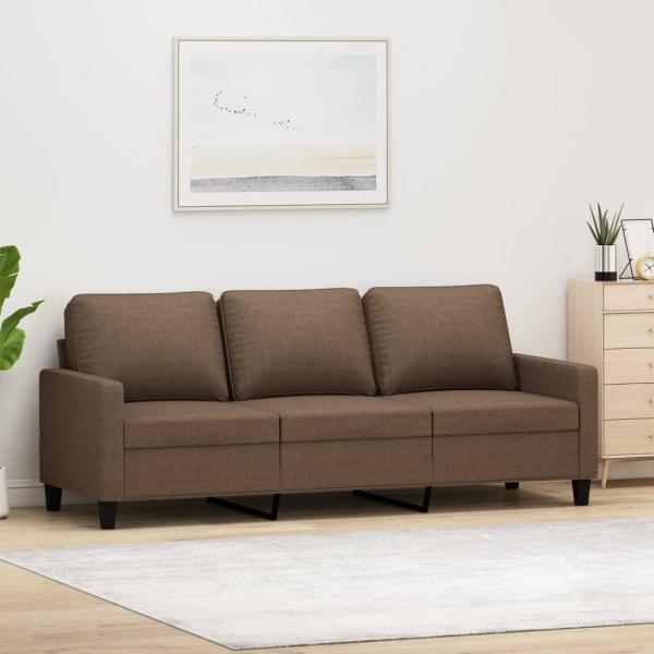 ARDEBO.de - 3-Sitzer-Sofa Braun 180 cm Stoff