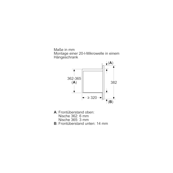 Bosch BFL523MB3 Einbau Mikrowelle, 800 W, Nischenhöhe: 38 cm, AutoPilot 7, Reinigungsoption, LED-Beleuchtung, schwarz