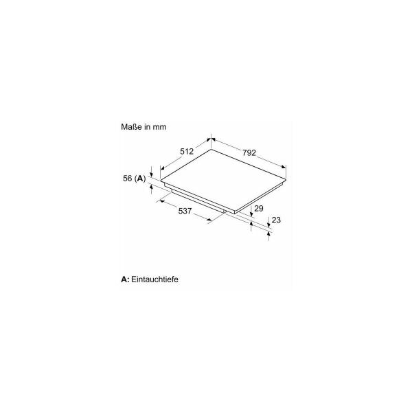 Siemens EH801HFB1E IQ300 Autarkes Induktionskochfeld, Glaskeramik, 80 cm breit, 17 Leistungsstufen, Quick start, flächenbündig, schwarz