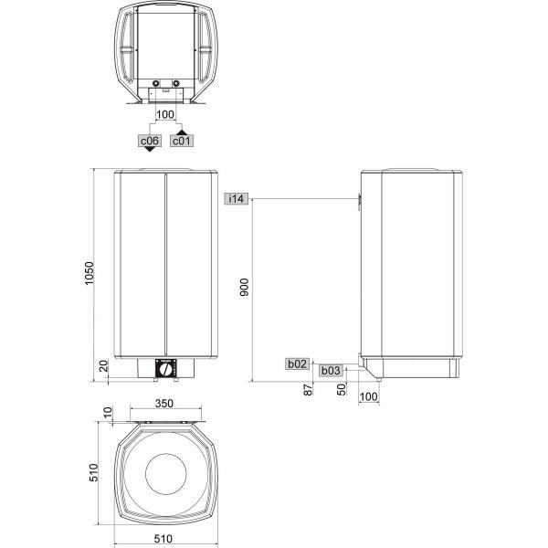 STIEBEL ELTRON SH 100 S Warmwasserspeicher, EEK: C, 100 Liter, IP25, offen/geschlossen (73050)