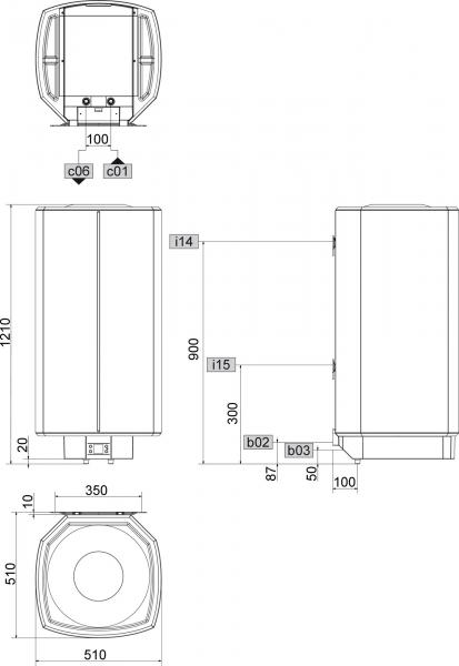 STIEBEL ELTRON SHZ 120 LCD Wandspeicher, EEK: C, 120 Liter, ECO-Funktionen, weiß (231255)