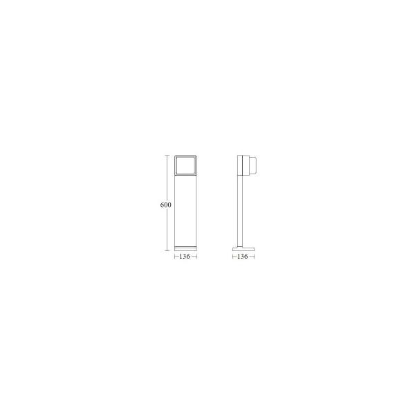 Steinel GL 85 C 600 LED-Pollerleuchte ohne Sensor, ohne Bewegungsmelder, anthrazit (078652)