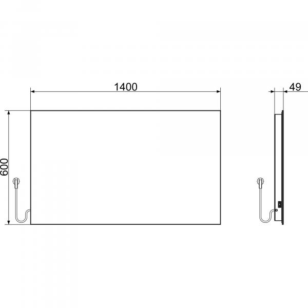 STIEBEL ELTRON RHB 700 Strahlungsheizung, Glas, 700W, schwarz (234424)