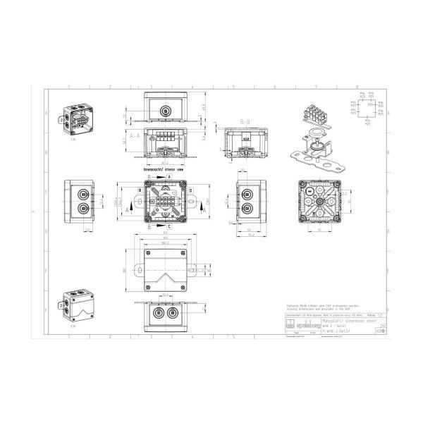 Spelsberg WKE 2 - 5 x 1,5² Kabelabzweigkasten, orange, IP66, 100 x 100 x 70 mm (86650201)