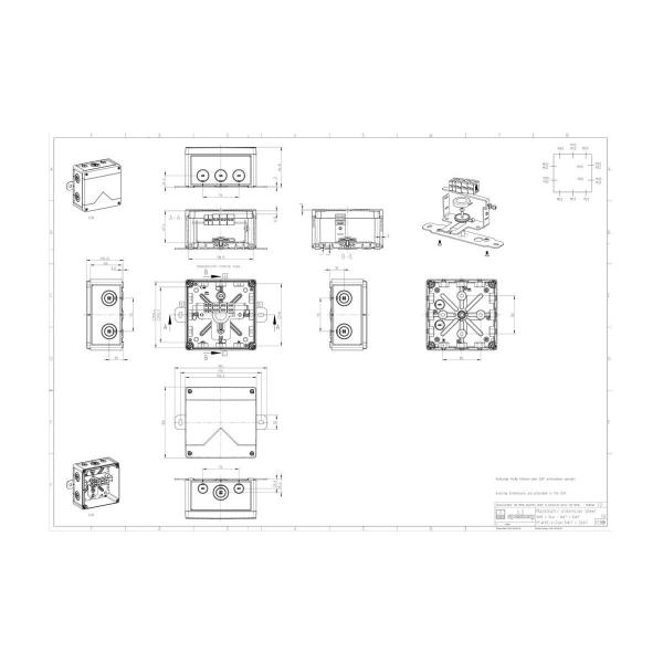 Spelsberg WKE 4 - Duo 5/3 x 6² Kabelabzweigkasten, orange, IP66, 150 x 150 x 85 mm (86771001)