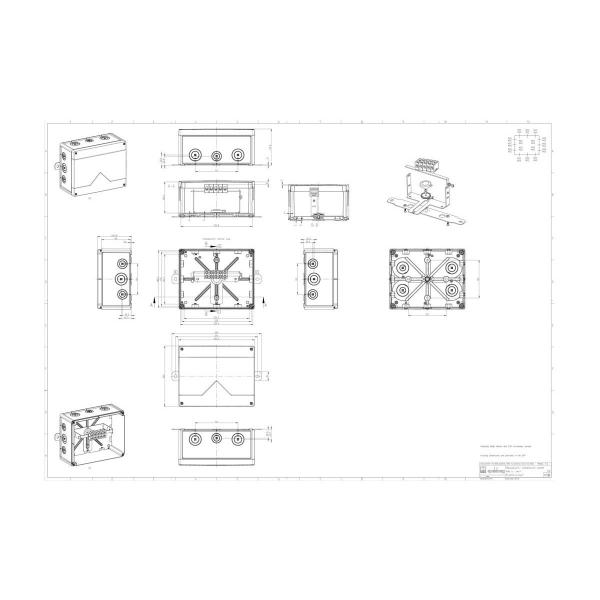 Spelsberg WKE 6 - 5 x 6² Kabelabzweigkasten, orange, IP66, 200 x 250 x 120 mm (86650601)