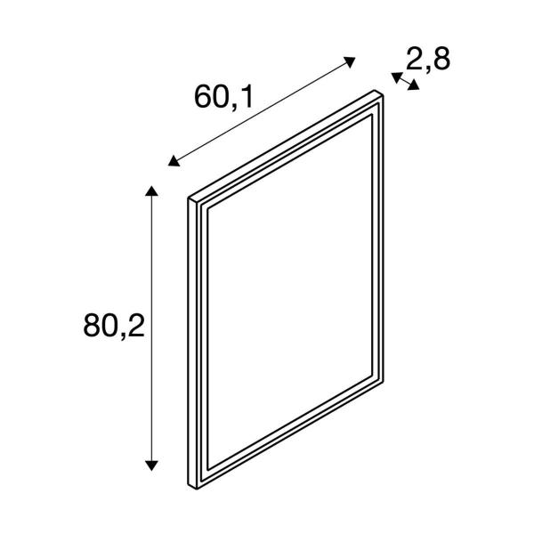 SLV TRUKKO Indoor LED Wandaufbauleuchte, eckig, defog, alu (1004730)