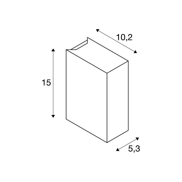 SLV QUAD BIG UP/DOWN Wandleuchte, LED, 3000K, IP44, eckig, anthrazit (232445)