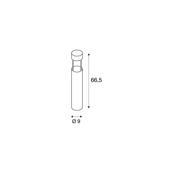 SLV SLOTS 65 Outdoor Standleuchte, LED, 3000K, rund, anthrazit, Ø/H 9/66,5 cm (231455)