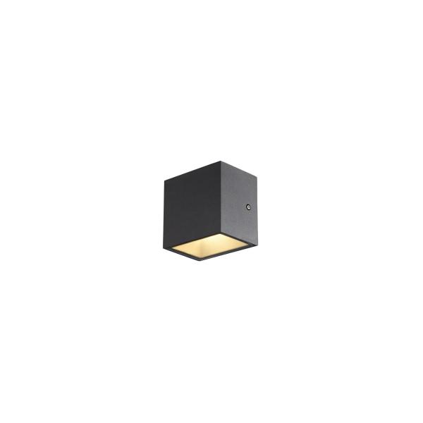 ARDEBO.de SLV SITRA CUBE LED Outdoor Wand- und Deckenaufbauleuchte, anthrazit, IP44, 3000K, 11W (1002032)