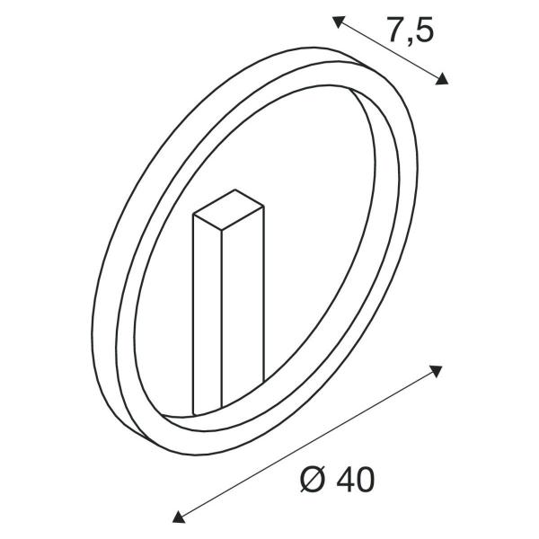 SLV ONE 40 DALI, Indoor LED Wandaufbauleuchte, 3000/4000K, weiß (1002917)