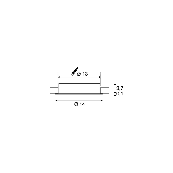 SLV OCCULDAS 14 Einbauleuchte, LED, 3000K, indirekt, weiß, 15W (117331)