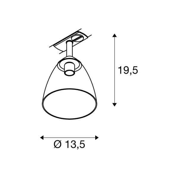 SLV PARA CONE 1-Phasen Spot, GU10, schwarz / transparent (1006155)