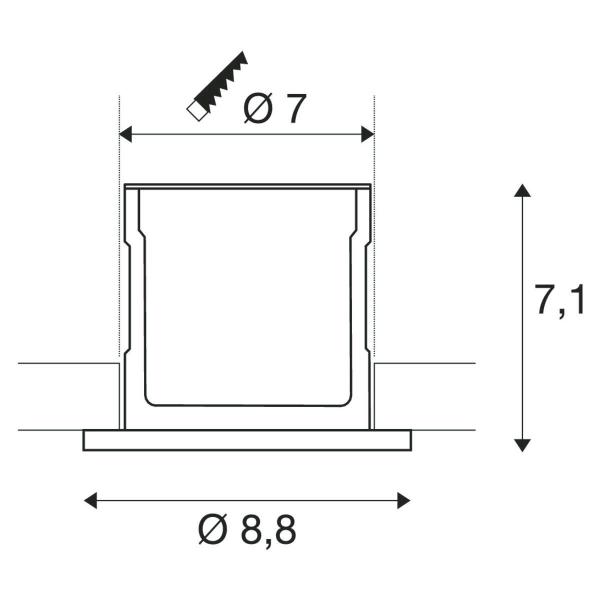 SLV KAMUELA, Brandschutz Deckeneinbauleuchte, LED, 4000K, 38°, dimmbar, IP65, schwarz (1001017)