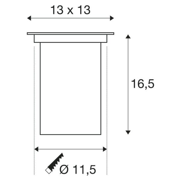 SLV DASAR 80 Outdoor Bodeneinbauleuchte, LED, 35W, IP67, eckig, edelstahl (229324)