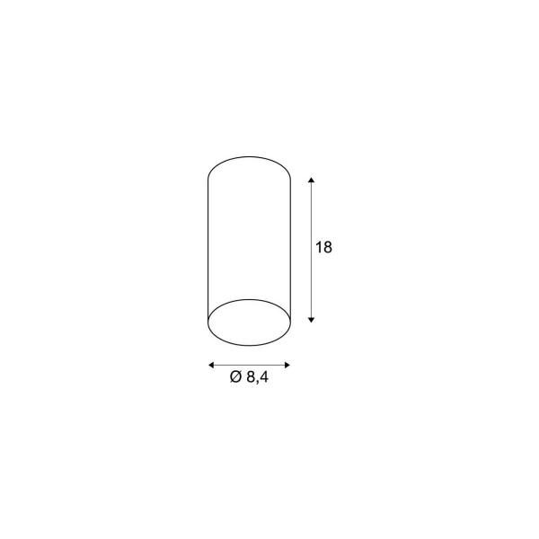 SLV ANELA Deckenleuchte LED, 10W, 750lm, 3000K, schwarz (1000807)