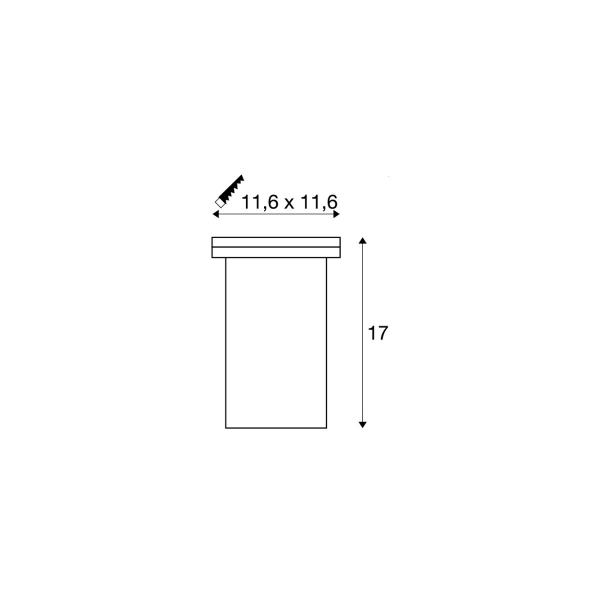 SLV DASAR EXACT 116 Outdoor Bodeneinbauleuchte, QPAR51, IP67, eckig, edelstahl 316, max. 35W (228434)