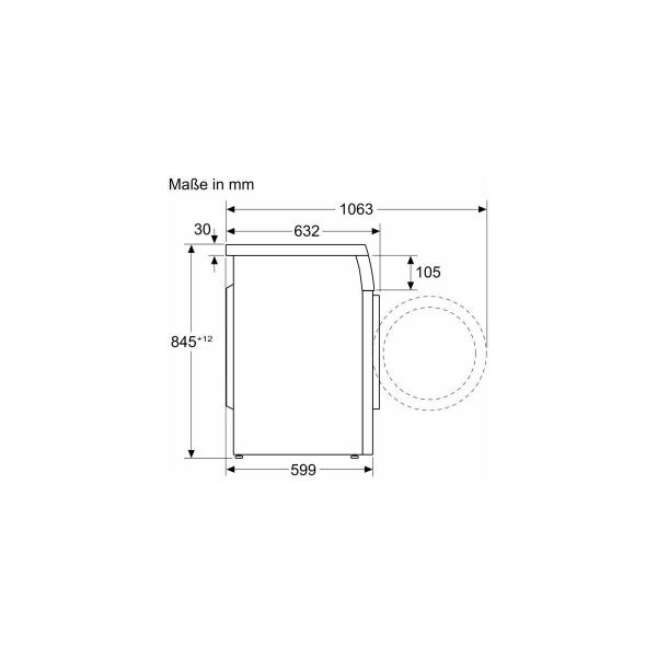 Siemens WU14UT70 iQ500 8 kg Frontlader Waschmaschine, 1400 U/min, unterbaufähig, speedPack L, iQdrive, Outdoor-Programm, weiß