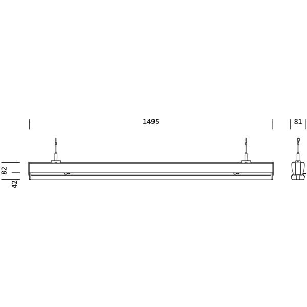 Siteco 53BM812D2V4085 Leuchteneinsatz Modario 31 MO, symmetrisch breit strahlend, IP20, 62W, 8930lm, 4000K, weiß