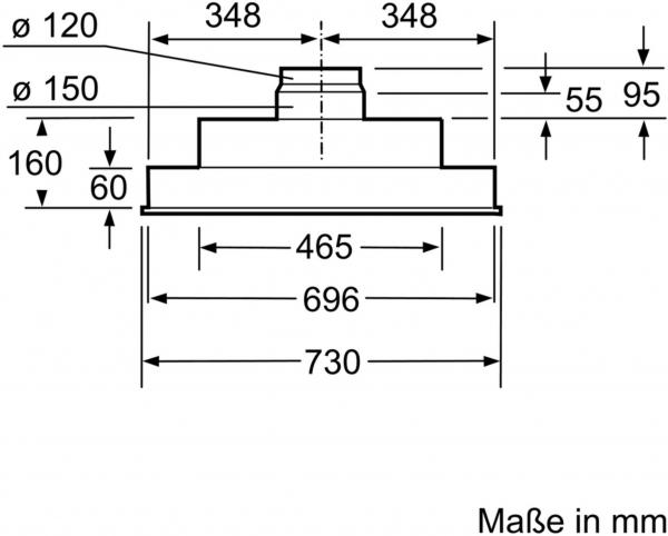 Siemens LB75565 iQ300 EEK: C Lüfterbaustein, 75 cm breit, Ab-/Umluft, silbermetallic