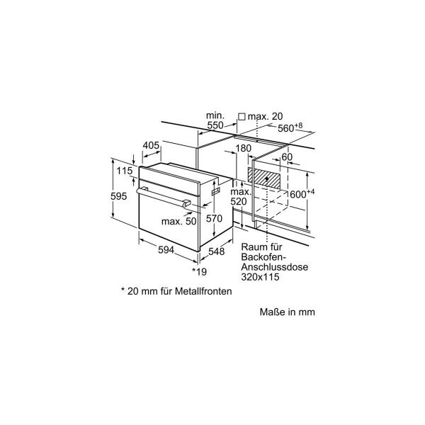 Siemens HB113FBS1 iQ100 EEK: A Einbaubackofen, 60 cm breit, 66 L, 3D-Heißluft Plus, Schnellaufheizung, Edelstahl