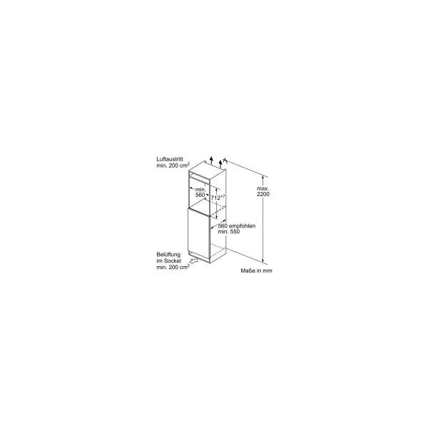 Siemens GI11VADC0 iQ500 Einbau Gefrierschrank, Nischenhöhe: 72cm, 70l, Flachscharnier, lowFrost, freshSense