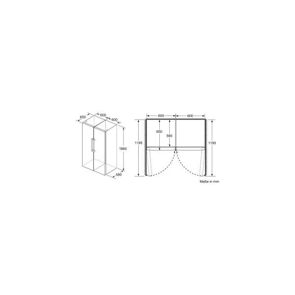 Siemens GS36NVIEP iQ300 Stand Gefrierschrank, 60cm breit, 242l, nofrost, varioZone, multiAirflow-System, Edelstahl mit antiFingerprint