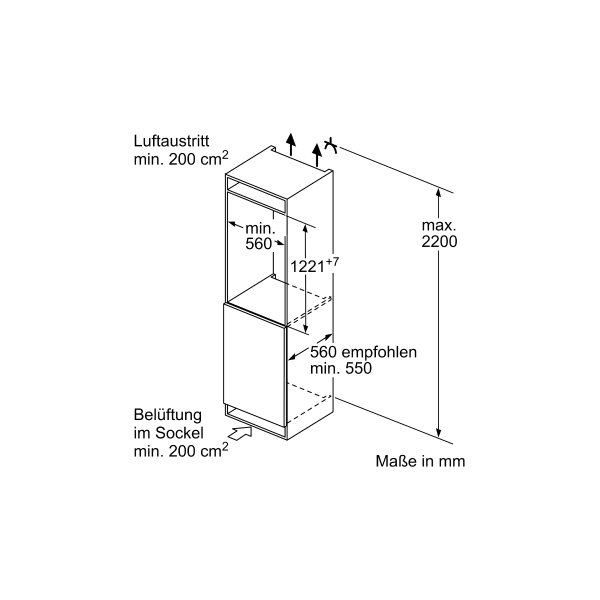 Siemens KI41FADE0 iQ700 Einbaukühlschrank, Nischenhöhe: 122,5cm, 187L, Festtürtechnik, superCooling, hyperFresh